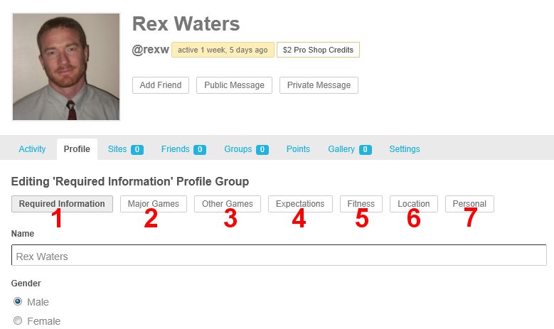 Seven Profile Pages