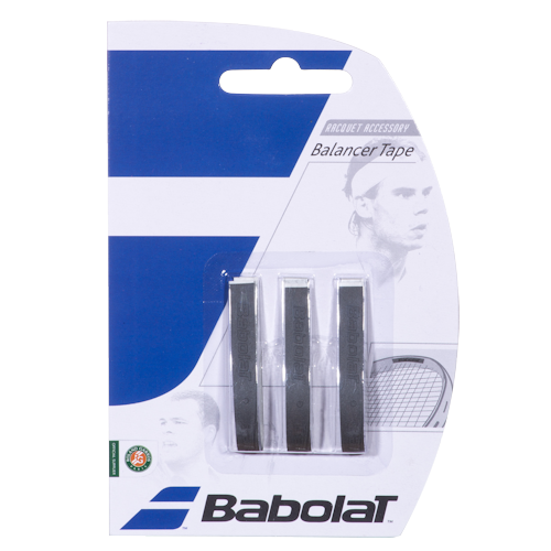 Ruban Plomb Babolat Balancer Tape – 3 X 3, Tungstène, Pour Ajuster Poids Raquette Tennis | Noir
