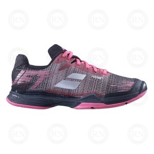 OUTER ASPECT OF BABOLAT JET MACH II LADIES PINK BLACK