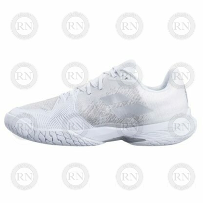 Catalog Image of Babolat Jet Mach 3 All Court Tennis Shoe White Silver Interior Aspect