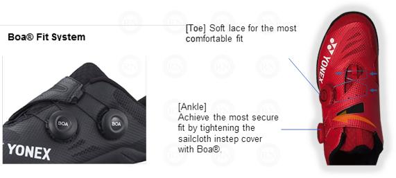 Yonex Boa Fit System Shoe Technology