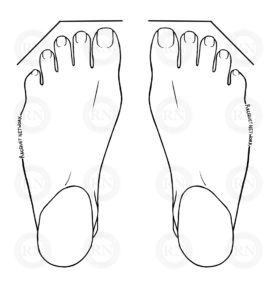 Diagram illustrating a T3W taper toe line