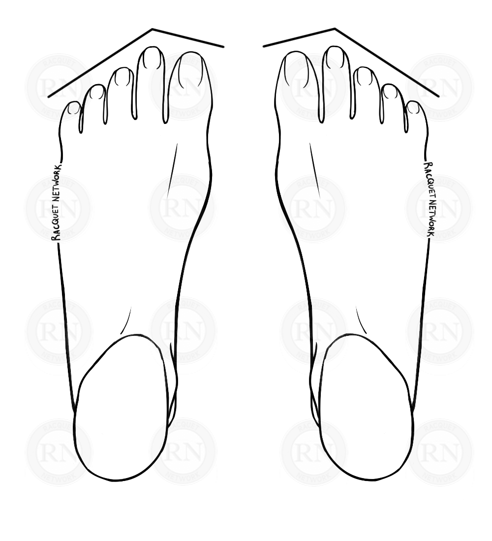 Diagram of a Morton's Toe toe line