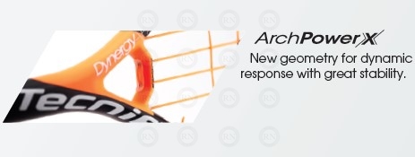 Product Technology Illustration: Tecnifibre Arch Power X Squash Racquet Technology