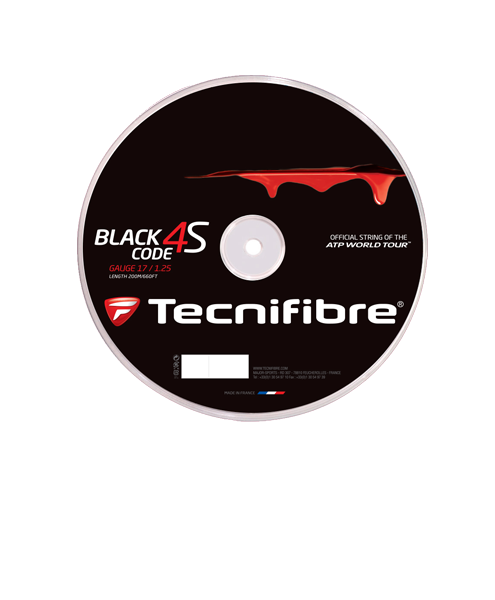 Tecnifibre Black Code 4s 17 Gauge 1.25mm Tennis String for sale online