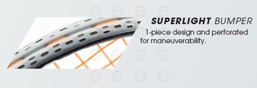 Product Technology Illustration: Tecnifibre Super Light Bumper Squash Racquet Technology