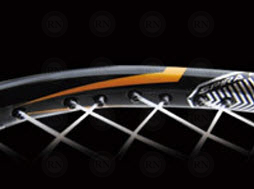 Illustration of Victor Seven Six badminton racquet technology