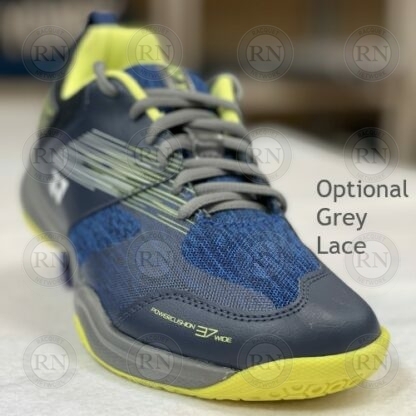 Catalog image of a Yonex 37 Wide pickleball shoe with grey laces